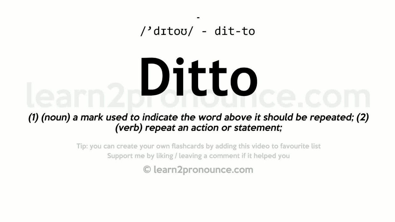 Ditto in Affirming Feelings